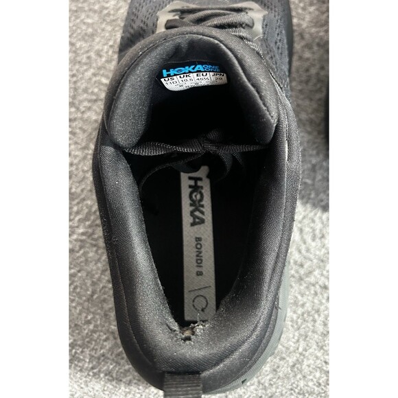 HOKA ONE ONE Men’s Size 11D Bondi 8 Running Shoes All Black Ultra Cushioned $165 main image 12